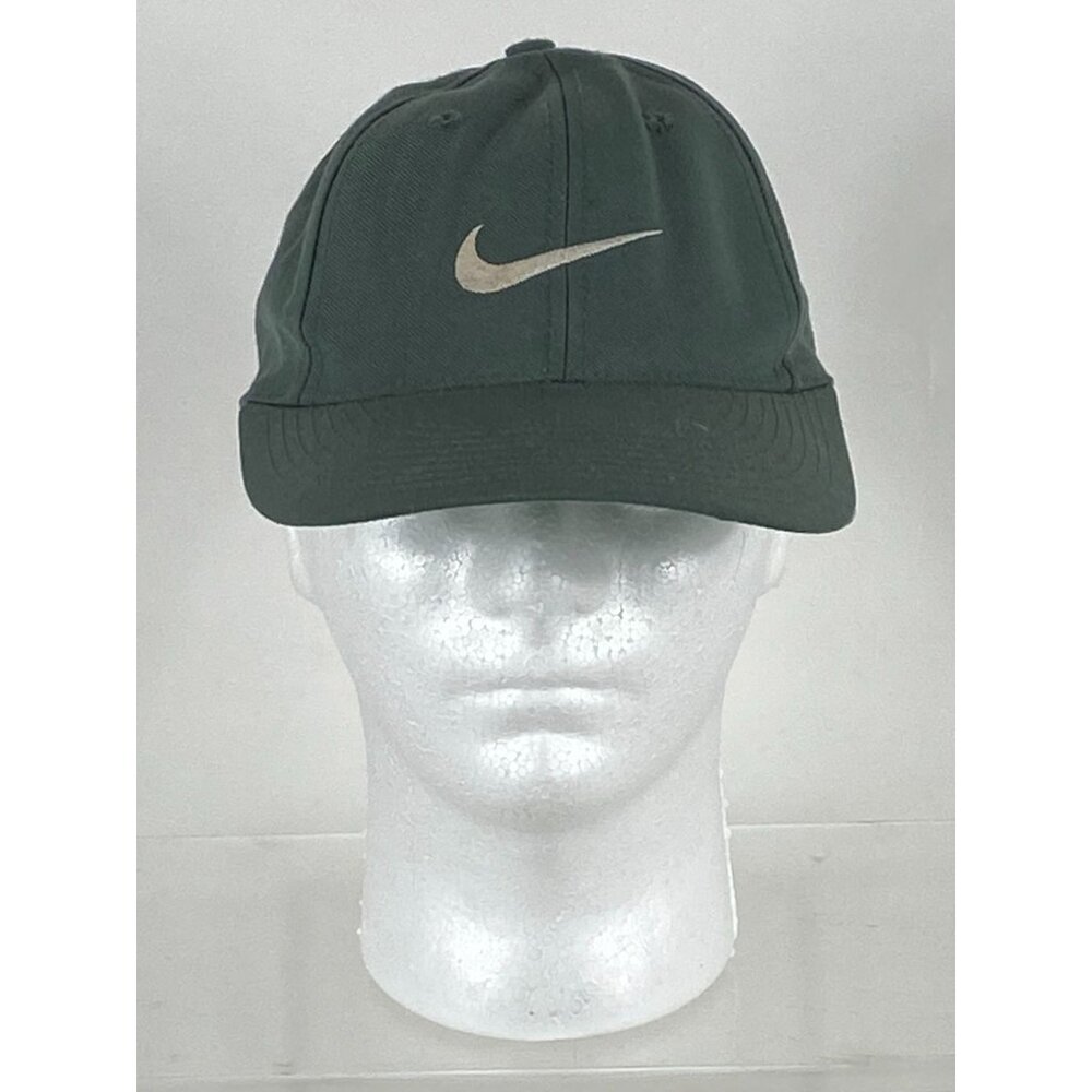 Vintage 90s Nike Swoosh Embroidered Wool Fitted Hat Cap Green 7⅛ F224